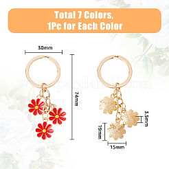 7Pcs 7 Colors Cute Enamel Keychain&nbsp;KEYC-DC0001-05