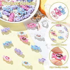 40Pcs UV Plating Opaque Acrylic Beads&nbsp;PACR-CJ0001-51
