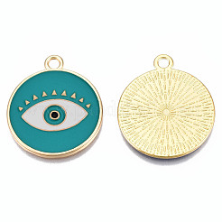 Rack Plating Alloy Enamel Pendants&nbsp;PALLOY-N172-060B