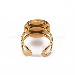 201 Stainless Steel Cuff Ring Findings&nbsp;STAS-S080-040C-G