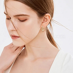 12 Pairs 304 Stainless Steel Hoop Earrings&nbsp;EJEW-BBC0002-38C