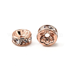 Brass Rhinestone Spacer Beads&nbsp;X-RB-A014-Z8mm-01RG-NF