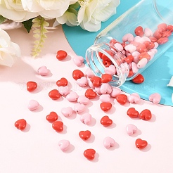 100Pcs 2 Colors Opaque Acrylic Beads&nbsp;OACR-YW0004-28
