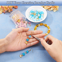 3 Sets 3 Styles DIY Lampwork Beads & Alloy Pendant & Link & Bead Caps Jewelry Findings Kits&nbsp;DIY-TA0011-60
