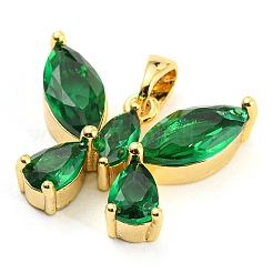 Brass Pave Cubic Zirconia Pendants&nbsp;KK-Q794-01A-G