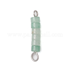 7Pcs 7 Styles Chakra Natural Mixed Gemstone Disc Beaded Connector Charms&nbsp;PALLOY-JF02744