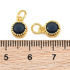 Brass Pave Cubic Zirconia Charms&nbsp;CU-CBA3D67-02G-02