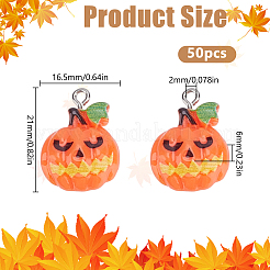 50Pcs Halloween Theme Opaque Resin Pendants&nbsp;RESI-HY0001-32