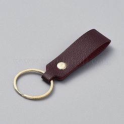 Iron & PU Leather Keychian&nbsp;KEYC-WH20005-01C