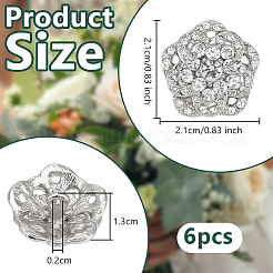 6Pcs 1-Hole Zinc Alloy Buttons&nbsp;FIND-FG0004-89S
