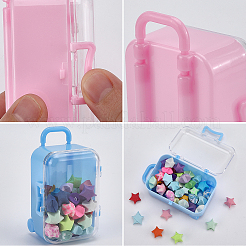 4Pcs 4 Colors Trolley Bag Shaped Plastic Candy Storage Boxes&nbsp;AJEW-SP0002-61