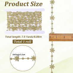 7.5Yards Polyester Lace Trims&nbsp;SRIB-GF0001-54D
