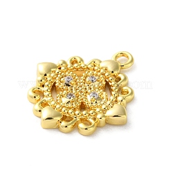 Brass Micro Pave Cubic Zirconia Pendants&nbsp;LS-KK-S513-06B-G