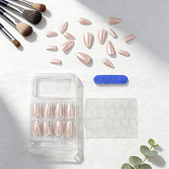 1 Bag ABS Plastic Mermaid Metallic Effect Press On False Nails&nbsp;MRMJ-CP0001-63