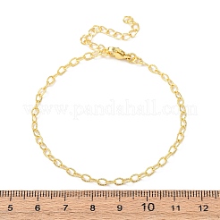 Brass Cable Chain Bracelets for Women&nbsp;BJEW-C140-22G