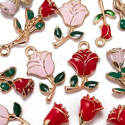 24Pcs 6 Style Alloy Enamel Pendants&nbsp;ENAM-LS0001-67