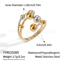 Adjustable 304 Stainless Steel Cuff Open Rings for Women&nbsp;LS-JL6559