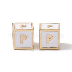 Rack Plating Brass Enamel Beads&nbsp;KK-B060-04G-04P