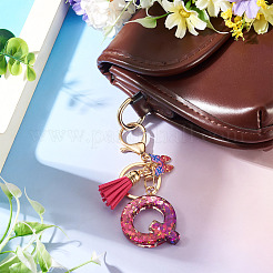 Alloy Resin Butterfly Keychains&nbsp;KEYC-TADJ0002-02G-Q
