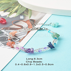 Glass Round Seed Beads Multi-strand Bracelet for Teen Girl Women&nbsp;X1-BJEW-TA00018