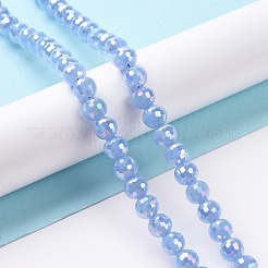 Electroplate Imitation Jade Glass Beads Strands&nbsp;GLAA-E036-12A