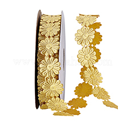 20 Yards Double Face Flower Lace Trim Polyester Ribbons&nbsp;SRIB-PH0001-69