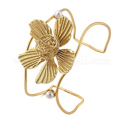 304 Stainless Steel Cuff Bangles for Women&nbsp;BJEW-Z091-04G-02