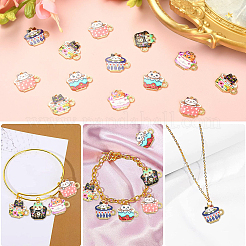 30Pcs 6 Styles Alloy Enamel Pendants&nbsp;ENAM-CJ0003-38
