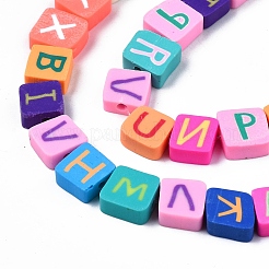 Handmade Polymer Clay Bead Strands&nbsp;CLAY-SZ0001-90