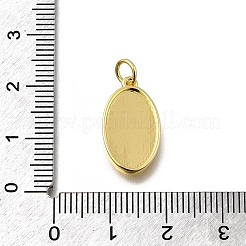 Oval with Virgin Mary Pattern Brass Pendants&nbsp;KK-G525-14G