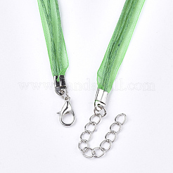 Waxed Cord and Organza Ribbon Necklace Making&nbsp;NCOR-T002-239