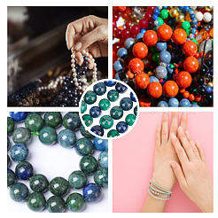 2 Strands Natural Chrysocolla and Lapis Lazuli Beads Strands&nbsp;G-GO0001-38B