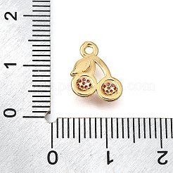 Brass Micro Pave Clear Cubic Zirconia Pendants&nbsp;KK-U065-05D-G