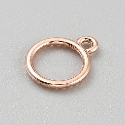 Alloy Open Back Bezel Pendants&nbsp;FIND-WH0152-473O-RG