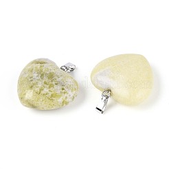Natural Yellow Mustard Jasper Pendants&nbsp;G-N349-05E-P