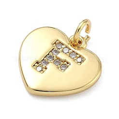 Brass Micro Pave Clear Cubic Zirconia Pendants&nbsp;KK-D229-01G-06