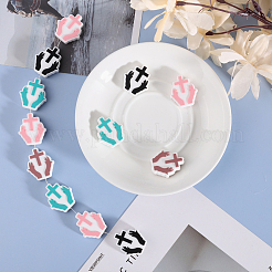 16Pcs 4 Colors Hand with Cross Silicone Beads&nbsp;SIL-GL0001-07