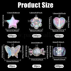1640Pcs 6 Styles Acrylic Beads&nbsp;TACR-CA0001-32