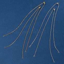 4Pcs 2 Colors 304 Stainless Steel Cable Chain Necklace Making&nbsp;STAS-FS0001-80