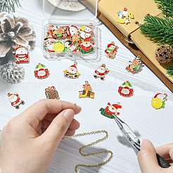 30Pcs 15 Styles Christmas Music Theme Alloy Enamel Pendants&nbsp;FIND-CJ0002-53