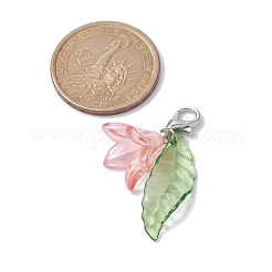 6Pcs Flower & Leaf Acrylic Pendant Decorations&nbsp;HJEW-JM01363