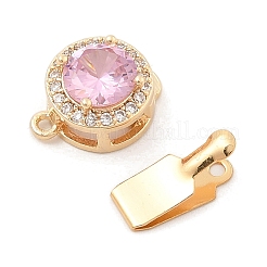 Brass Micro Pave Cubic Zirconia Box Clasps&nbsp;KK-C080-11G-02