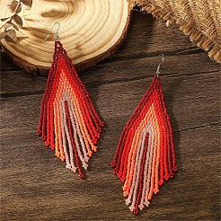 Bohemian Style Handmade Glass Bead Dangle Earrings&nbsp;CE1150