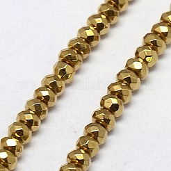 Electroplate Non-magnetic Synthetic Hematite Beads Strands&nbsp;X-G-J160-A-02