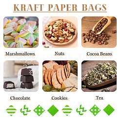 40Pcs 4 Styles Kraft Paper Bags&nbsp;CARB-TA0001-12C