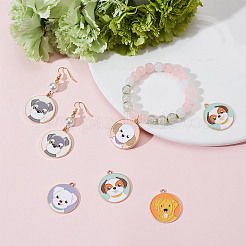 18Pcs 9 Style Alloy Enamel Pendants&nbsp;ENAM-SC0002-92
