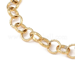 Fashionable 304 Stainless Steel Engraved Bubbles Cable Chain Bracelets&nbsp;STAS-A028-B087G