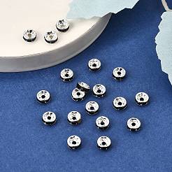 Brass Grade A Rhinestone Spacer Beads&nbsp;RB-A014-Z6mm-02S