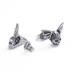 Retro 304 Stainless Steel Stud Earrings&nbsp;EJEW-L248-019AS
