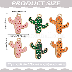 12Pcs 3 Colors Alloy Enamel Pendants&nbsp;ENAM-LP0002-20
